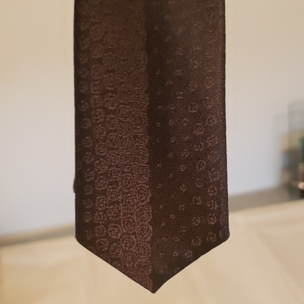 Brown silk tie